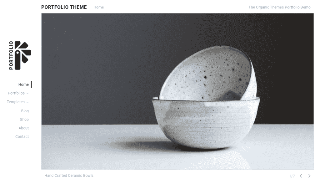 tampilan tema portfolio lite