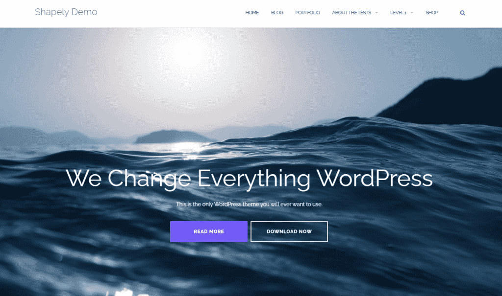 tampilan tema shapely