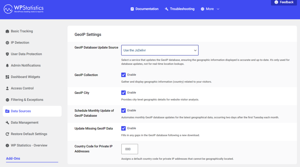 tampilan plugin wp statistics