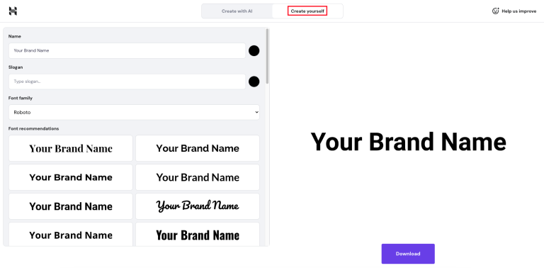 halaman logo maker hostinger untuk membuat logo website