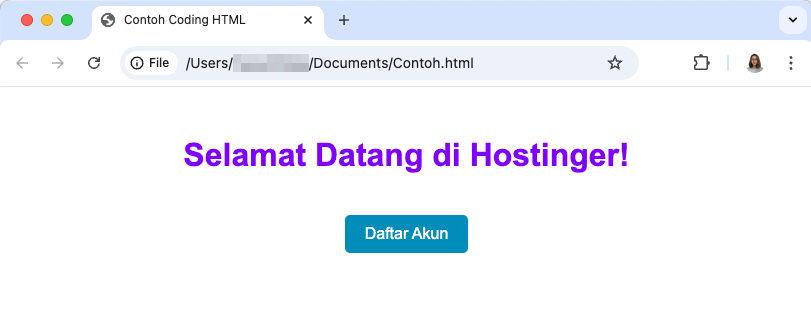 tampilan teks html yang sudah diberi style dengan css