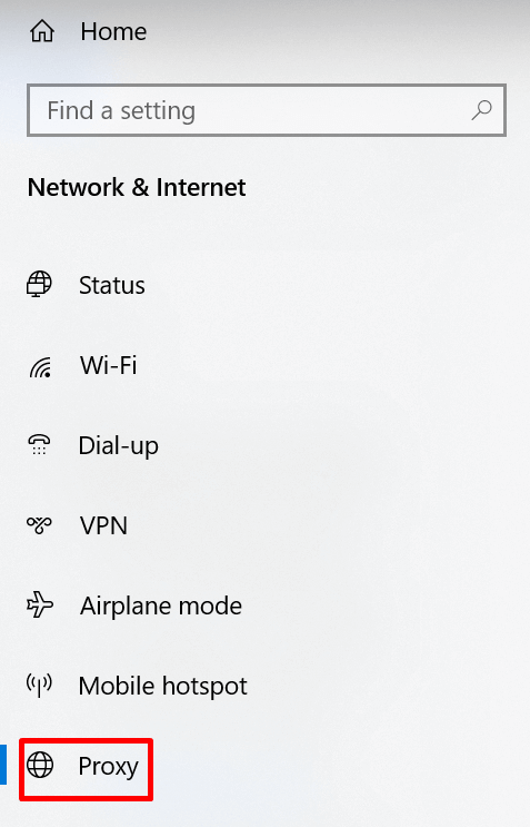 tampilan menu jaringan windows dengan opsi proxy yang dipilih