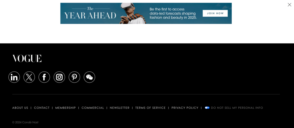 tampilan sub-footer vogue business