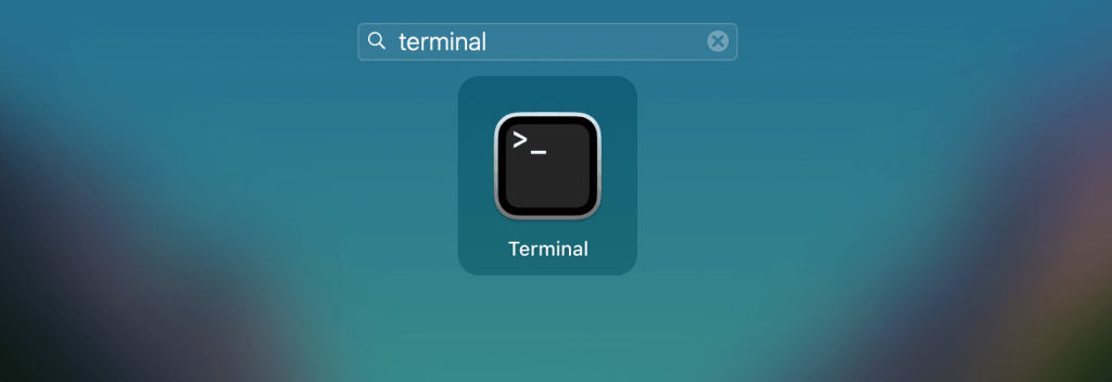 ikon aplikasi terminal di macos