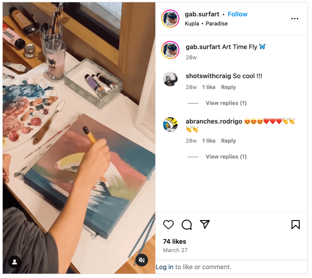 postingan instagram behind the scane gabrielle carre