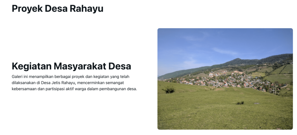 contoh informasi proyek desa yang bisa ditampilkan di media sosial