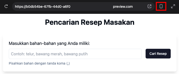 tombol preview mobile hostinger horizons