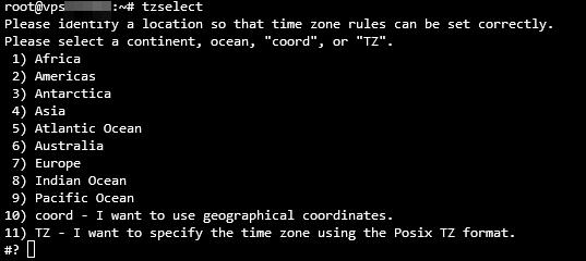terminal menampilkan opsi timezone ubuntu