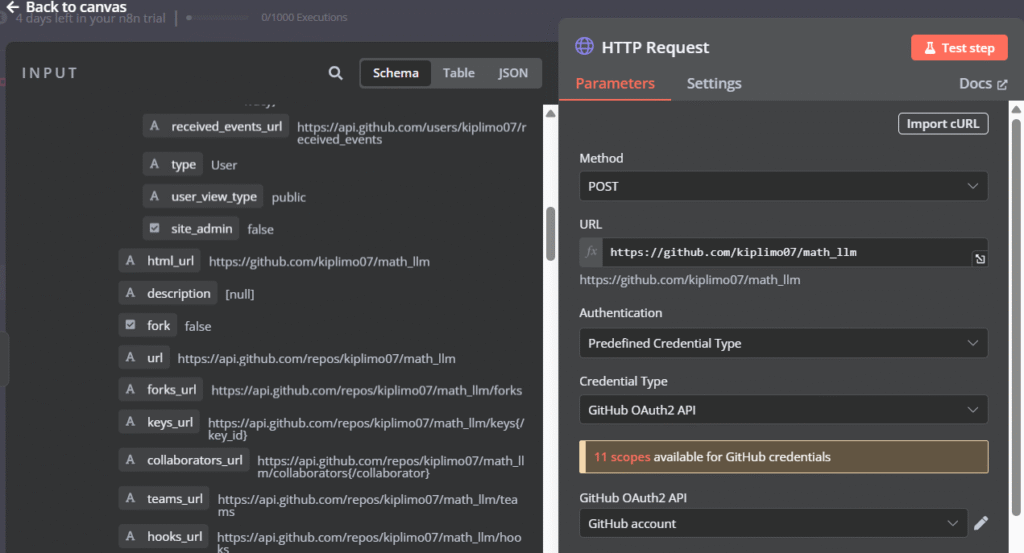 Konfigurasi Metode Node Permintaan HTTP menjadi POST