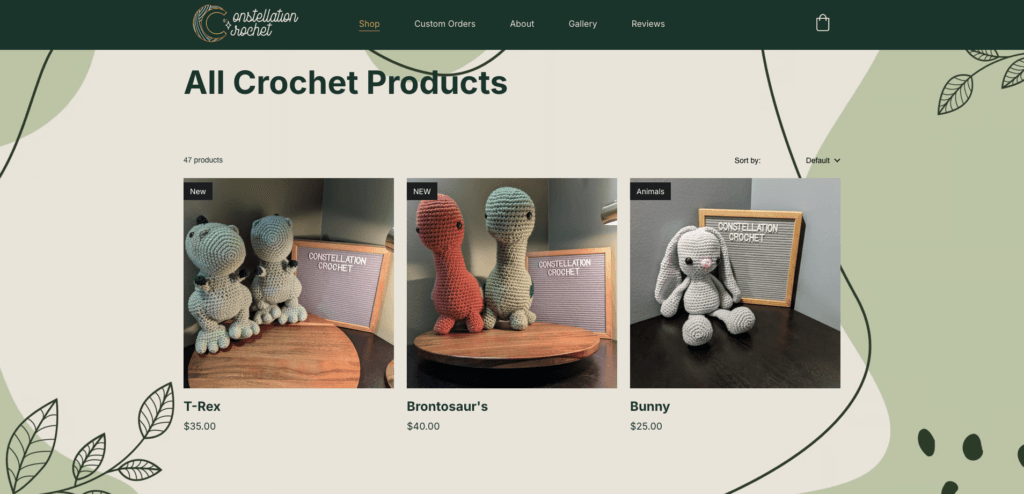 Halaman Toko Crochet Constellation