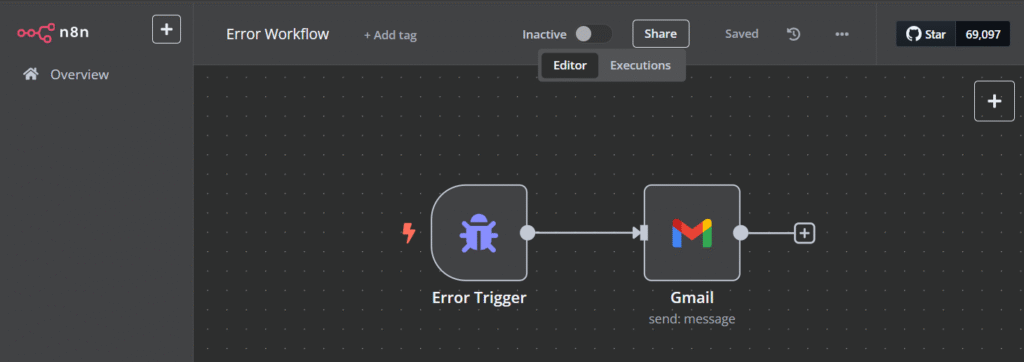 Menghubungkan Gmail untuk menerima notifikasi error