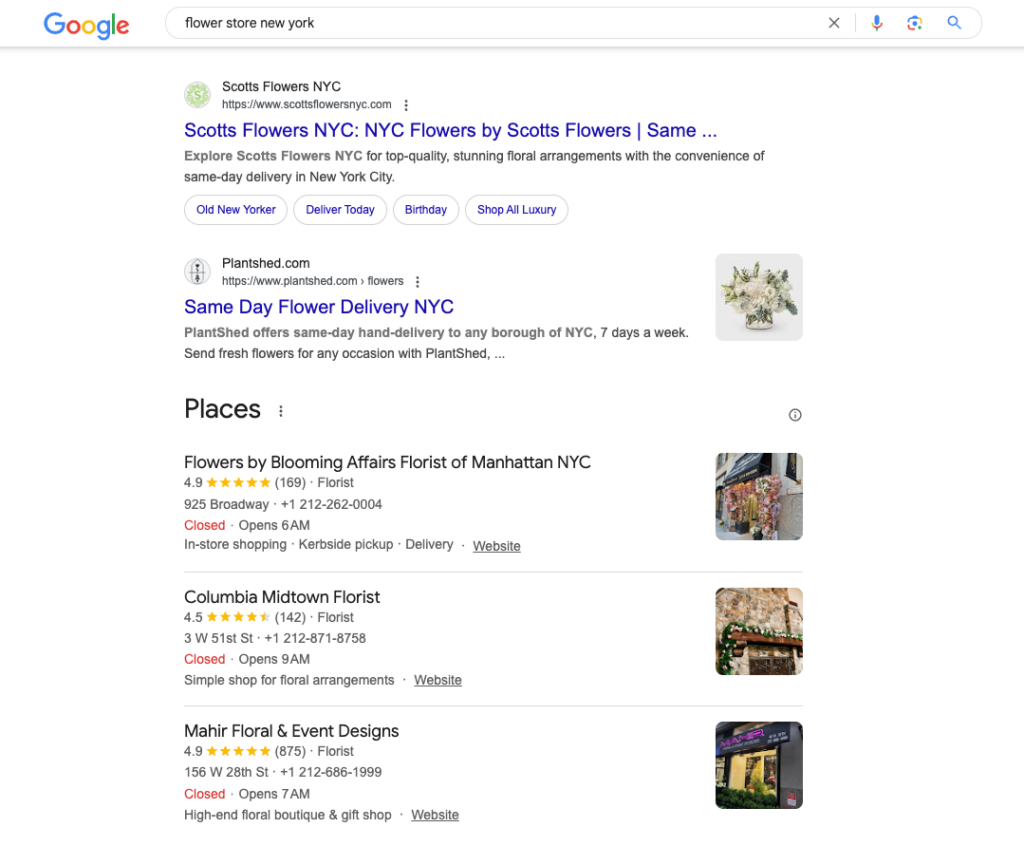 Halaman hasil pencarian Google
