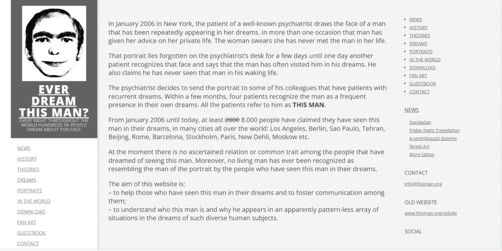 Avete mai sognato la homepage di quest'uomo?