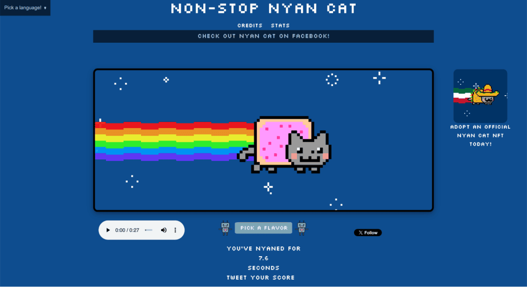 Nyan cat home page