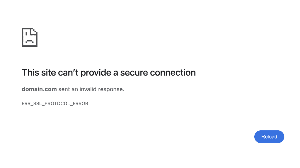 La comparsa di ERR_SSL_PROTOCOL_ERROR su Google Chrome