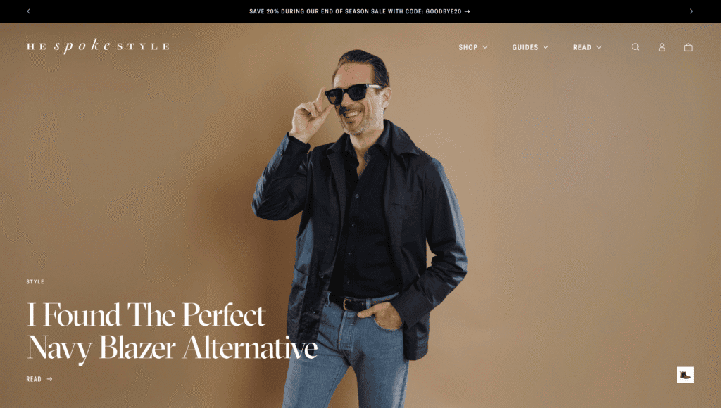 La home page del blog He Spoke Style
