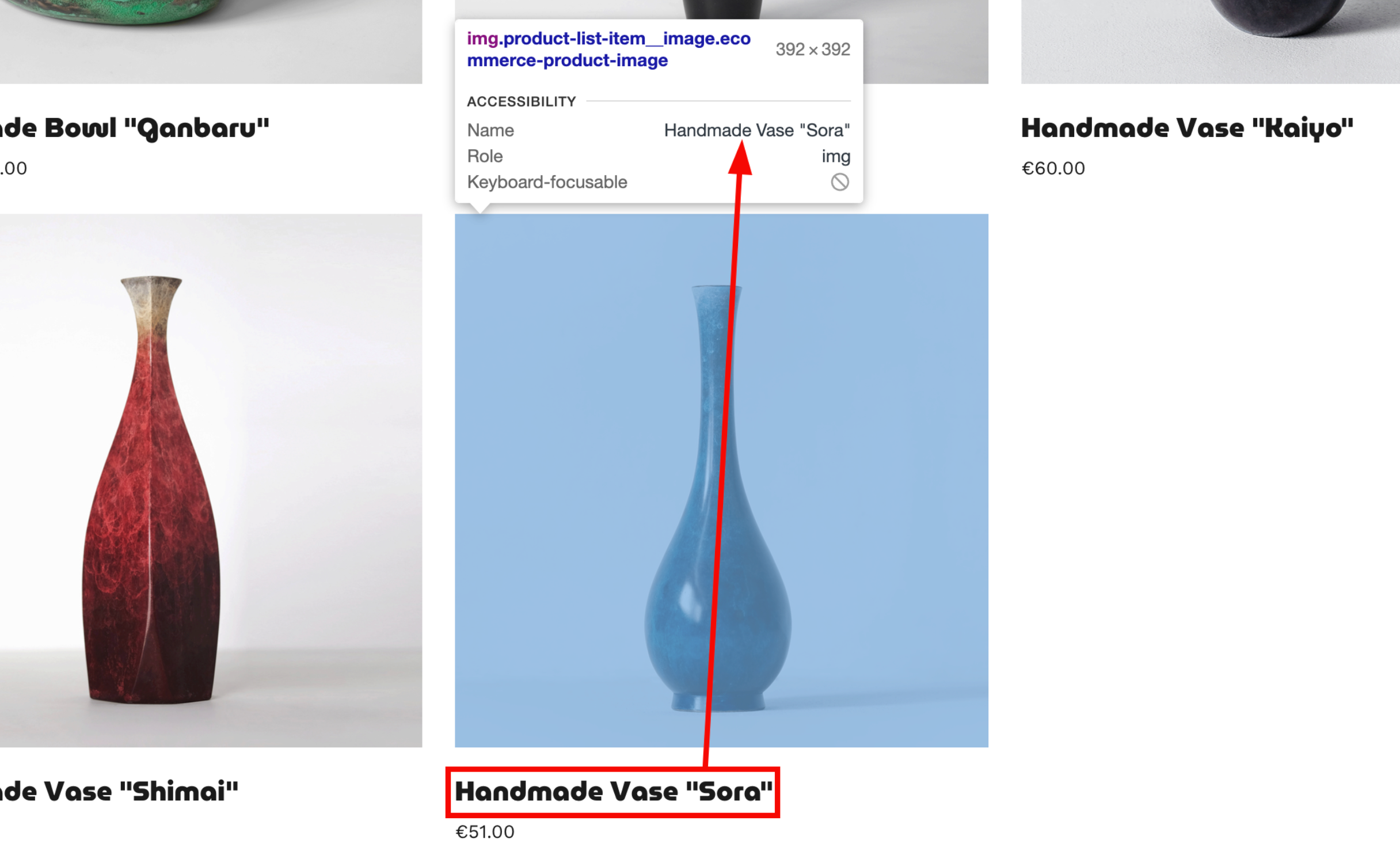 Produkto pavadinimas naudojamas kaip pagrindinės produkto nuotraukos alt tekstas