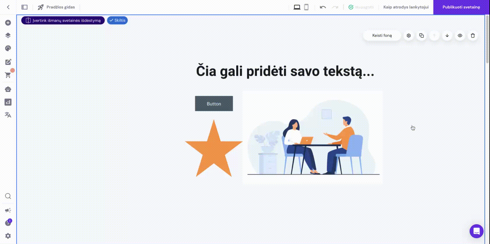 Funkcija, leidžianti pažymėti keletą elementų ir valdyti juos visus kartu