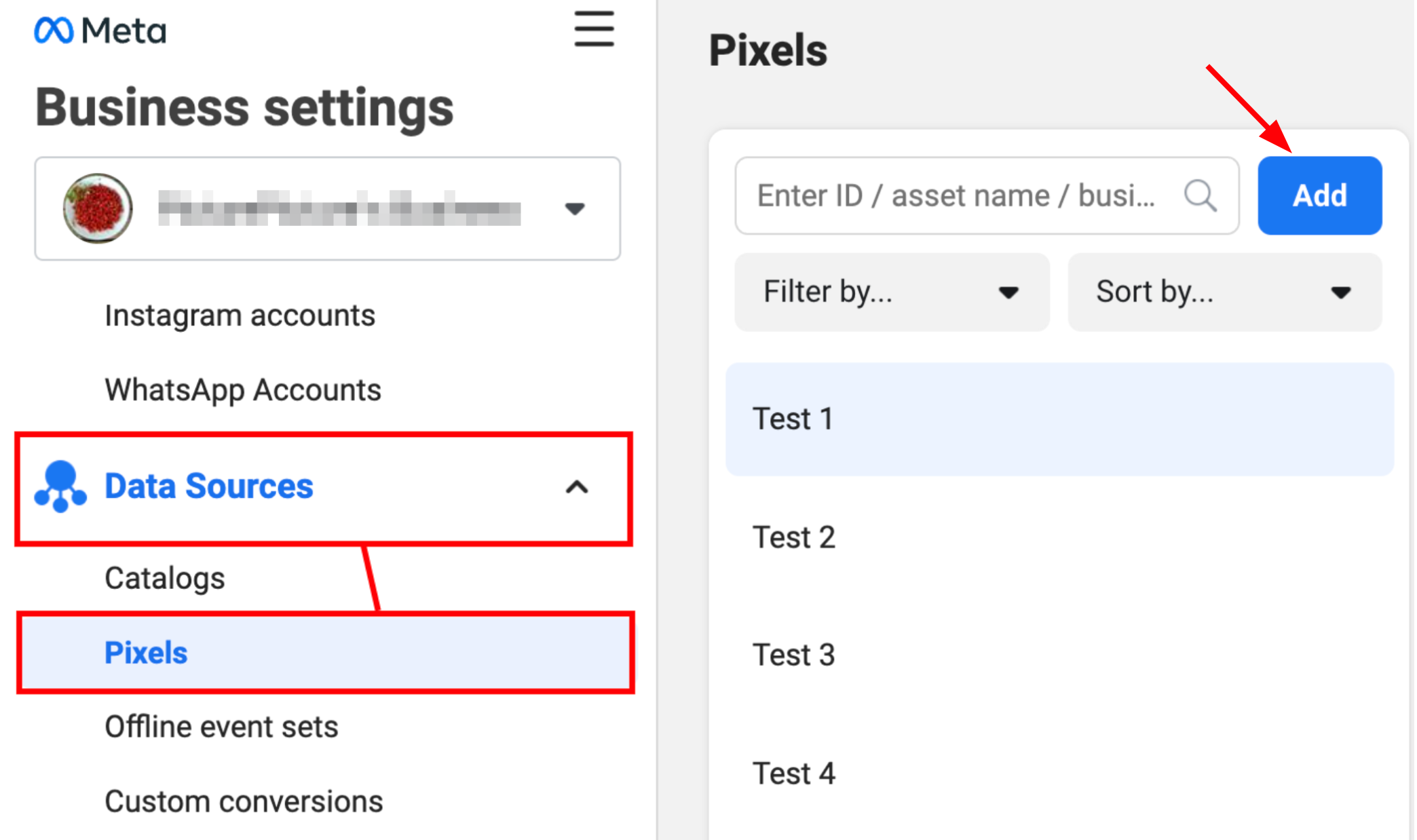 Nustatymų skiltis: Duomenų srautai, Pikseliai