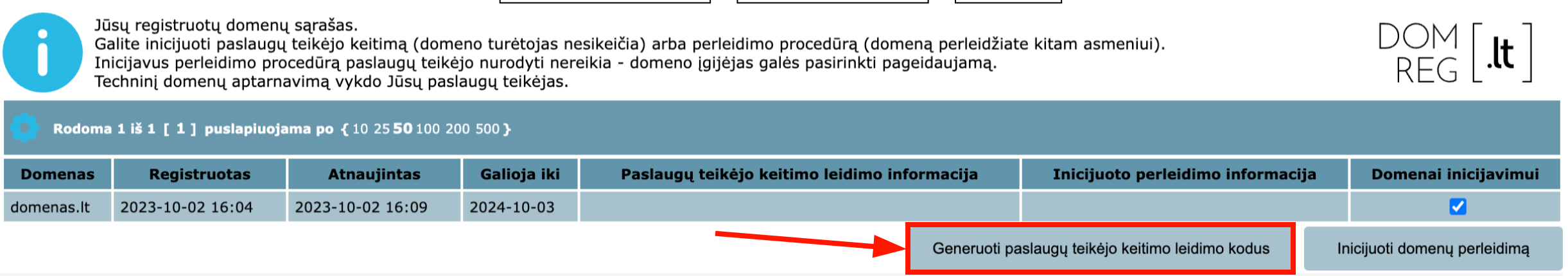 .LT domenų paslaugų teikėjo keitimas
