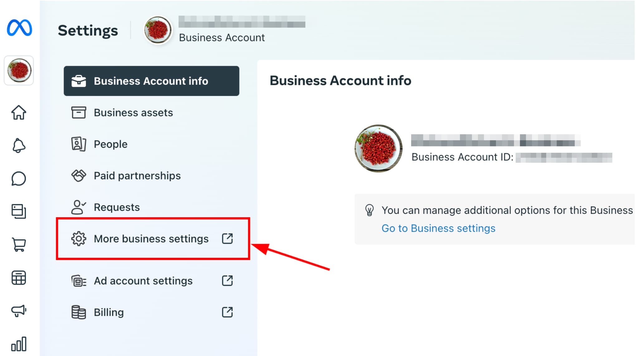 Facebook Business Manager nustatymai