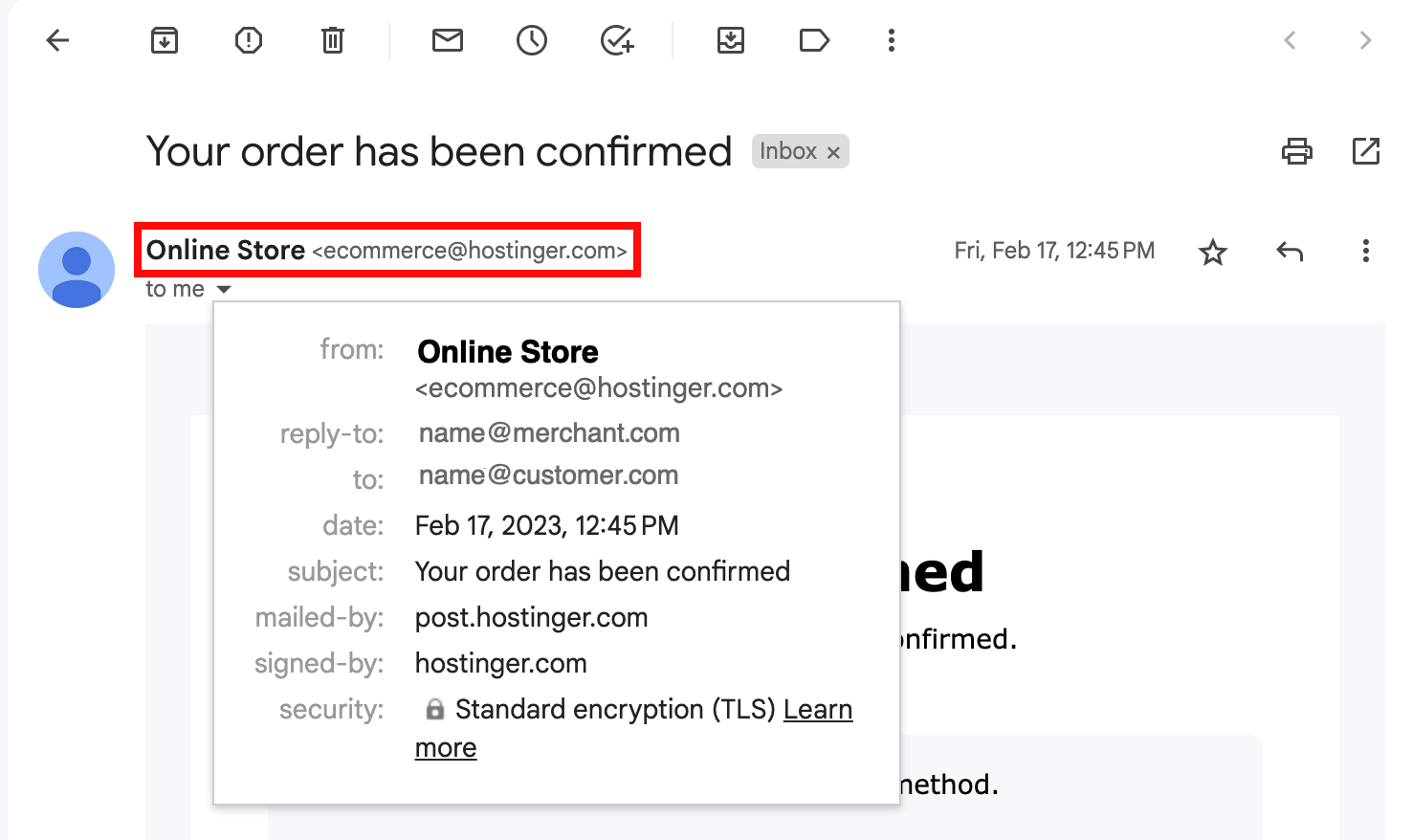 Užsakymo patvirtinimo laiško pavyzdys