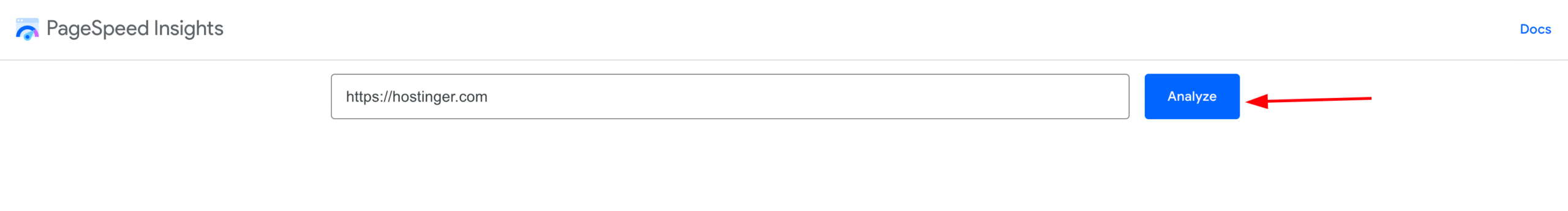 PageSpeed Insights įrankis