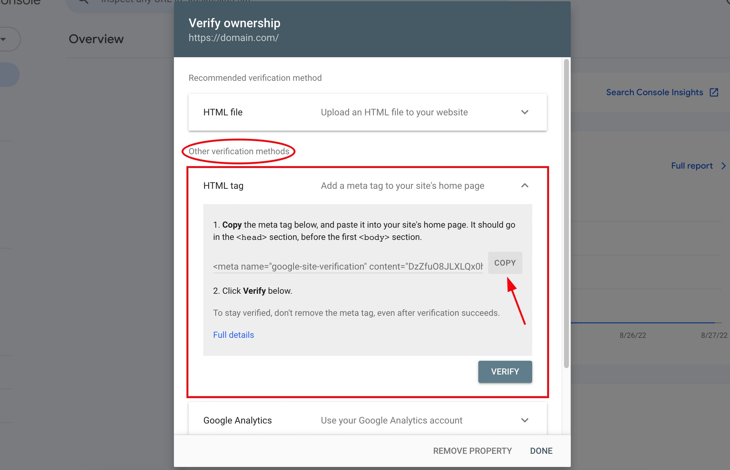 URL nuosavybės patvirtinimo būdai