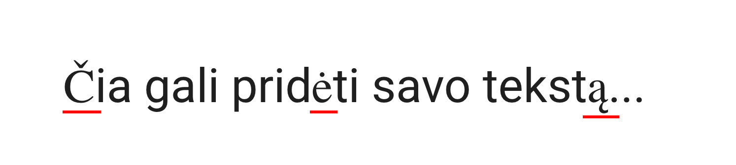 Iškraipyti simboliai tekste