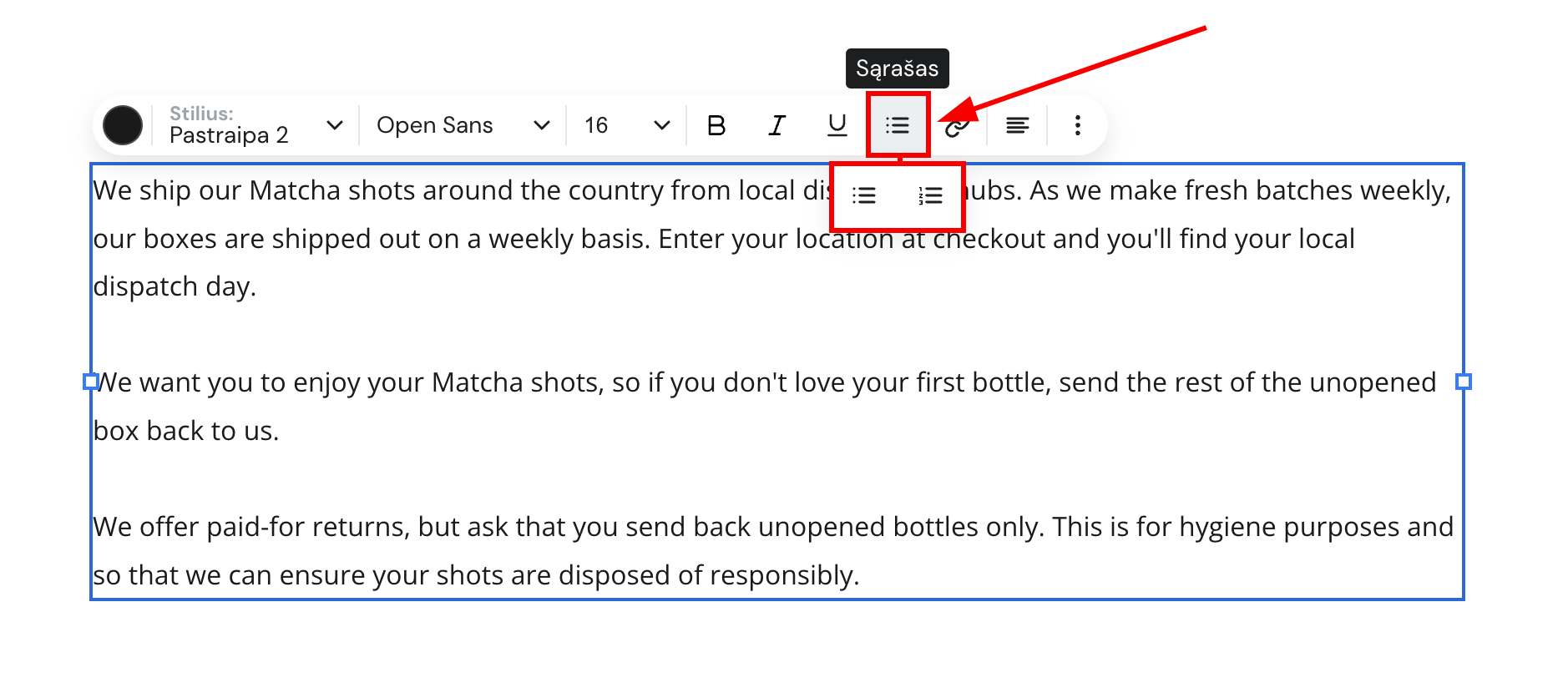 Teksto redagavimo įrankiai