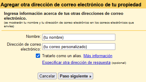 Agregar otra dirección de correo electrónico