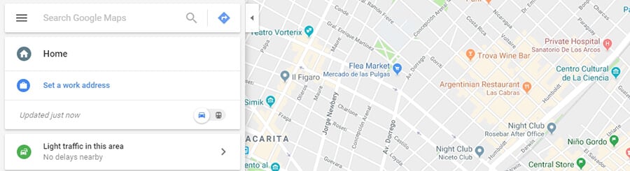 Un ejemplo de Google Maps.