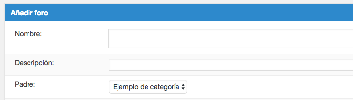 Añadiendo un nuevo foro.
