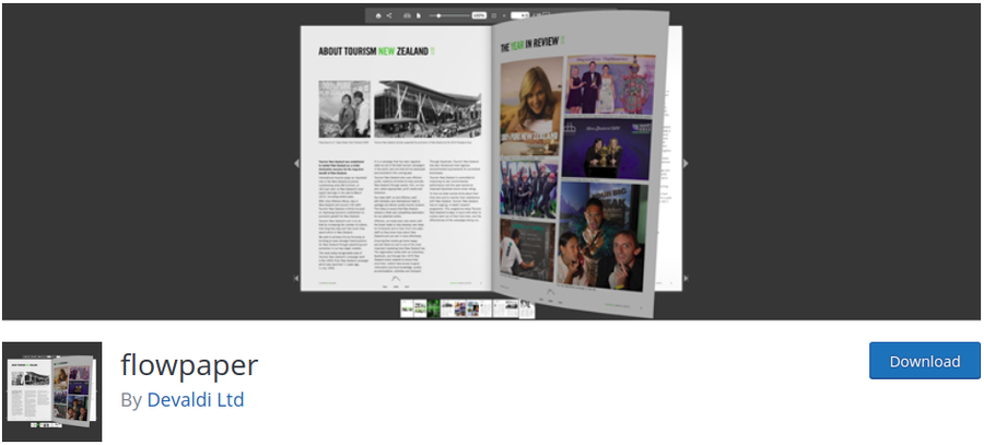 Plugin Flowpaper de WordPress 