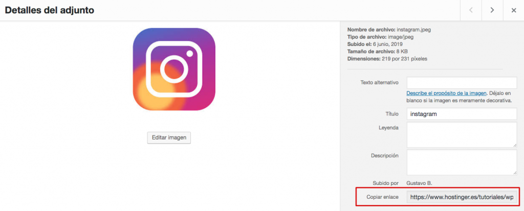 Pegando el código html del widget de redes sociales