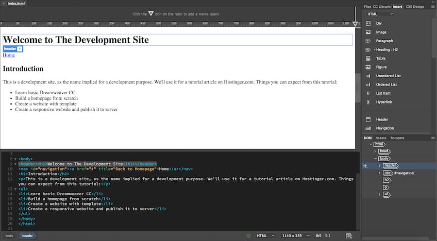 Marcar el encabezado para agregar elemento css