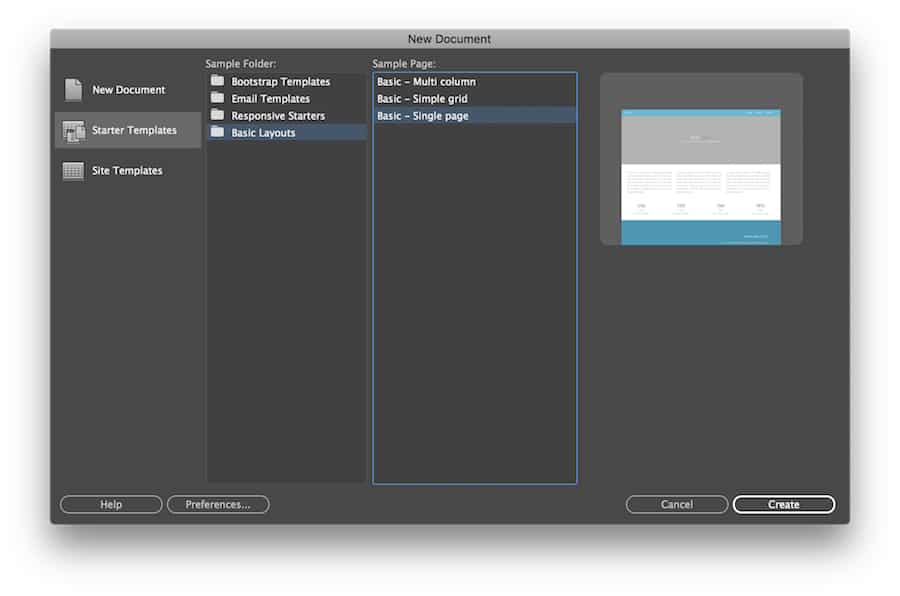 Sitio de una página