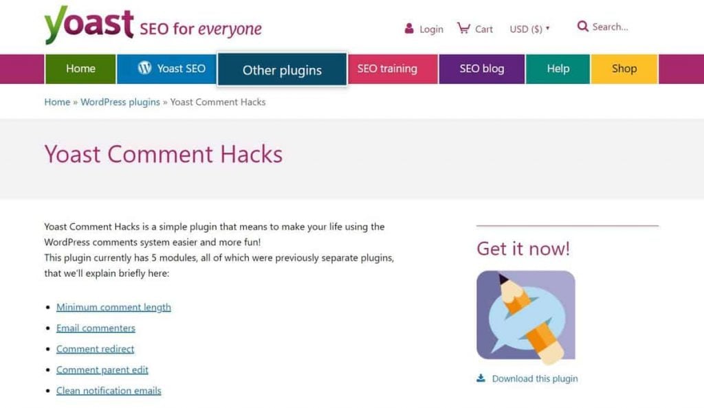 Yoast Comment Hacks es un gran complemento de comentarios de WordPress.