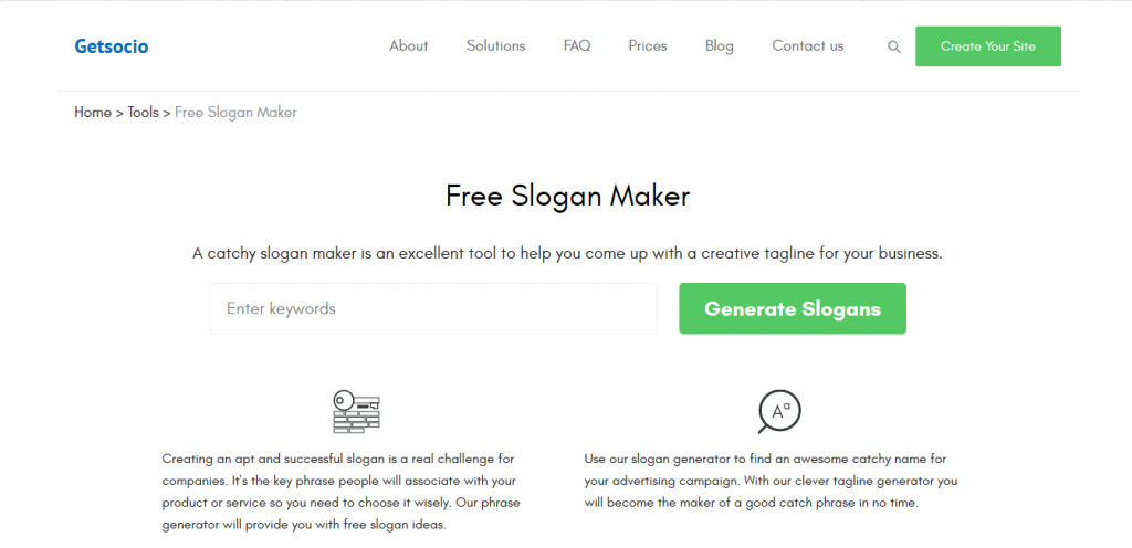 GetSocio creador de lemas gratis