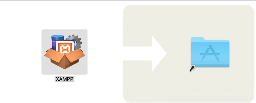 XAMPP arrastrar a la carpeta de aplicaciones