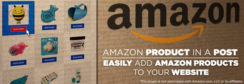 El producto de Amazon en un complemento de publicación.