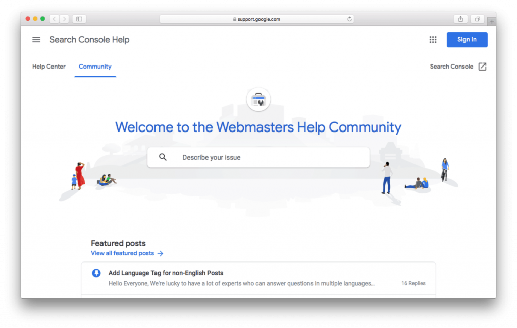 Comunidad de ayuda para webmasters de Google