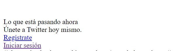 Ejemplo de Twitter sin CSS