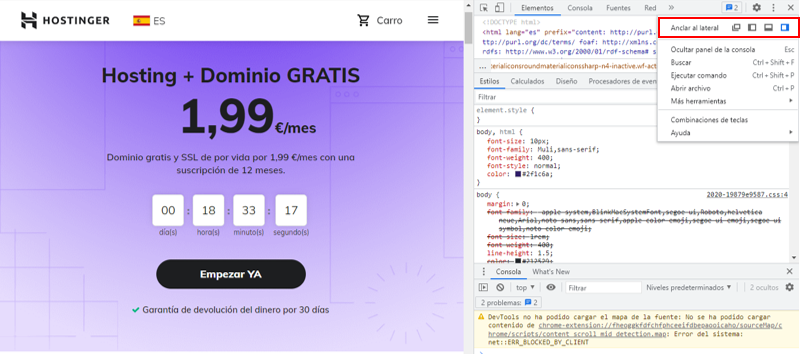 Opción para mover la ventana con anclar al lateral