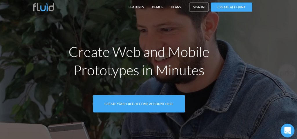 Página de inicio de Fluid UI