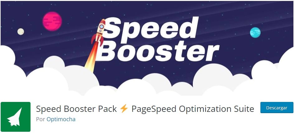 Página de descarga del plugin Speed Booster Pack
