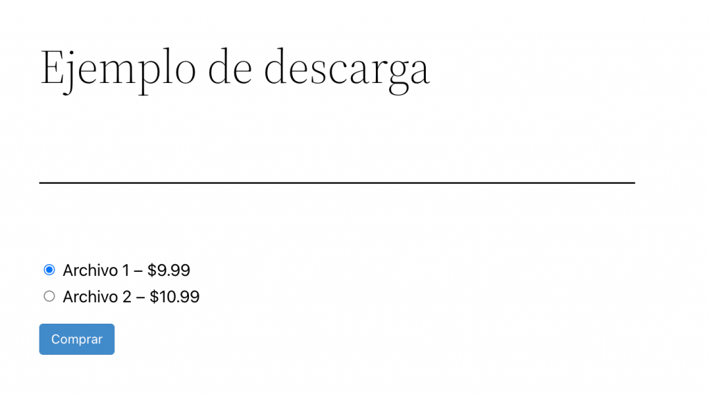 Utilizar el plugin de Descargas Digitales Fáciles para publicar múltiples opciones de descarga