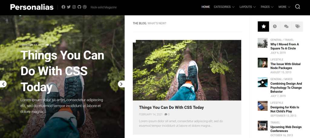 Vista previa del tema Personalias