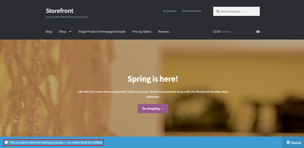 Demo del tema Storefront