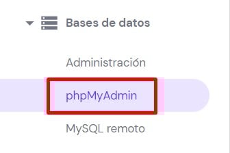 phpmyadmin en hostinger